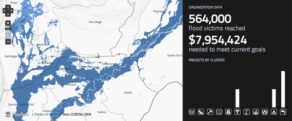 Detailed break down on each NGO showing what sectors they are operating in