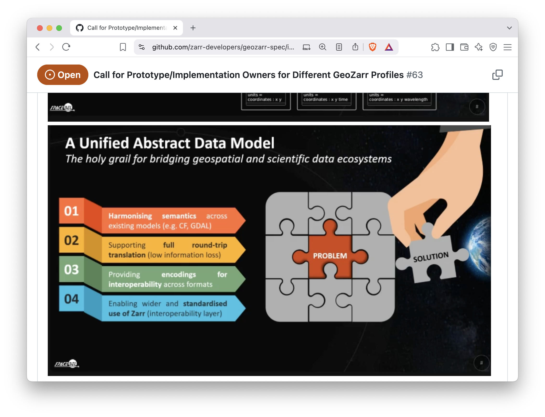 Unified data model presentation