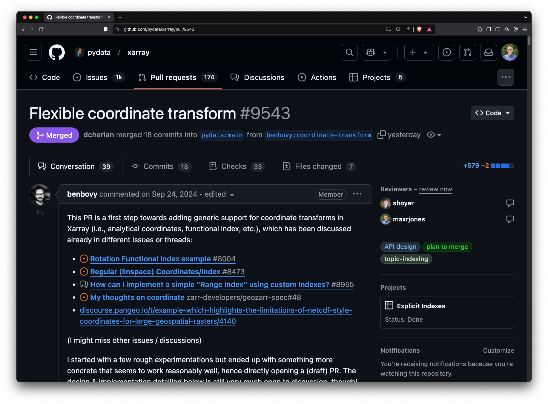Flexible coordinates PR