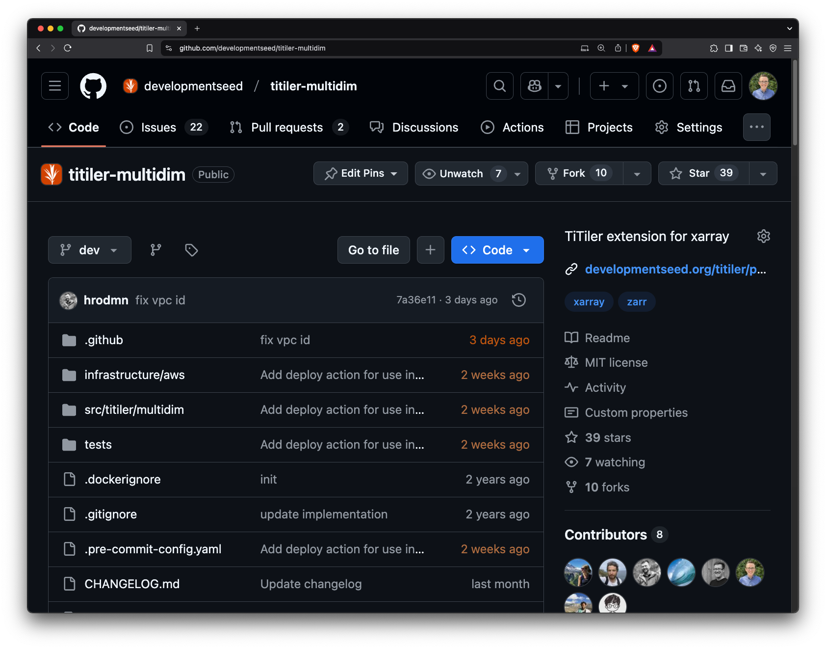 Titiler-multidim on GitHub