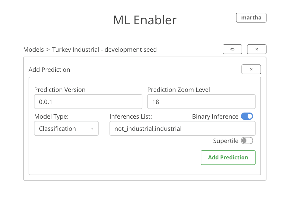 New Prediction Page