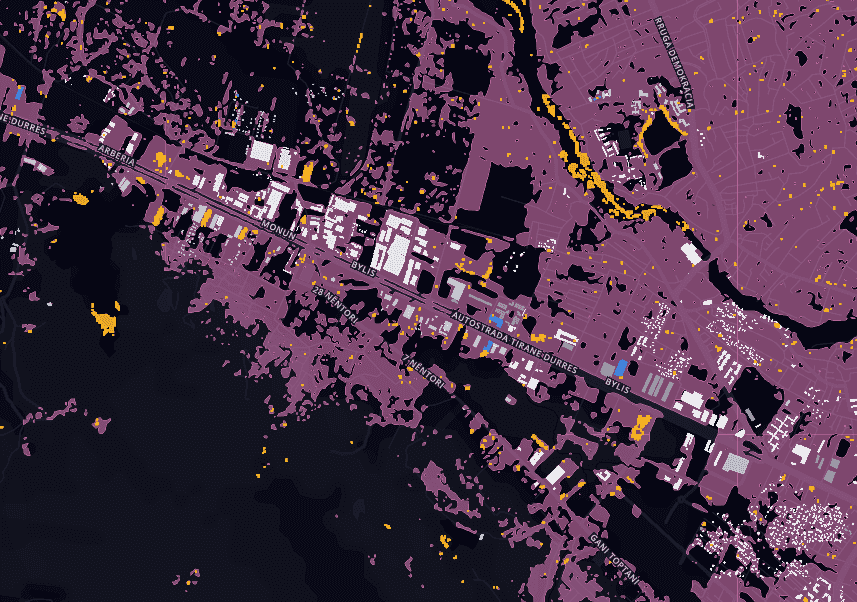 The pink urban landuse classification distinguishes between areas that are undermapped, and those that are not developed.