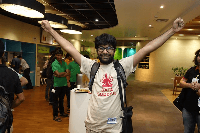 Sanjay at the OpenDataCamp, Bangalore, 2015.