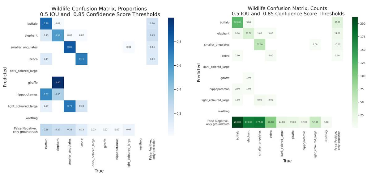 wildlife confusion matrix