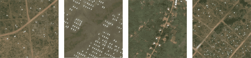 ***Examples satellite images of known refugee settlements from Uganda and Kenya.** Source: Maxar*