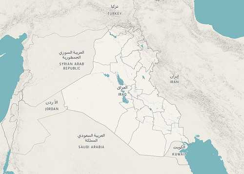 Zoomed out view of the tile set of Iraq we designed for UNICEF.