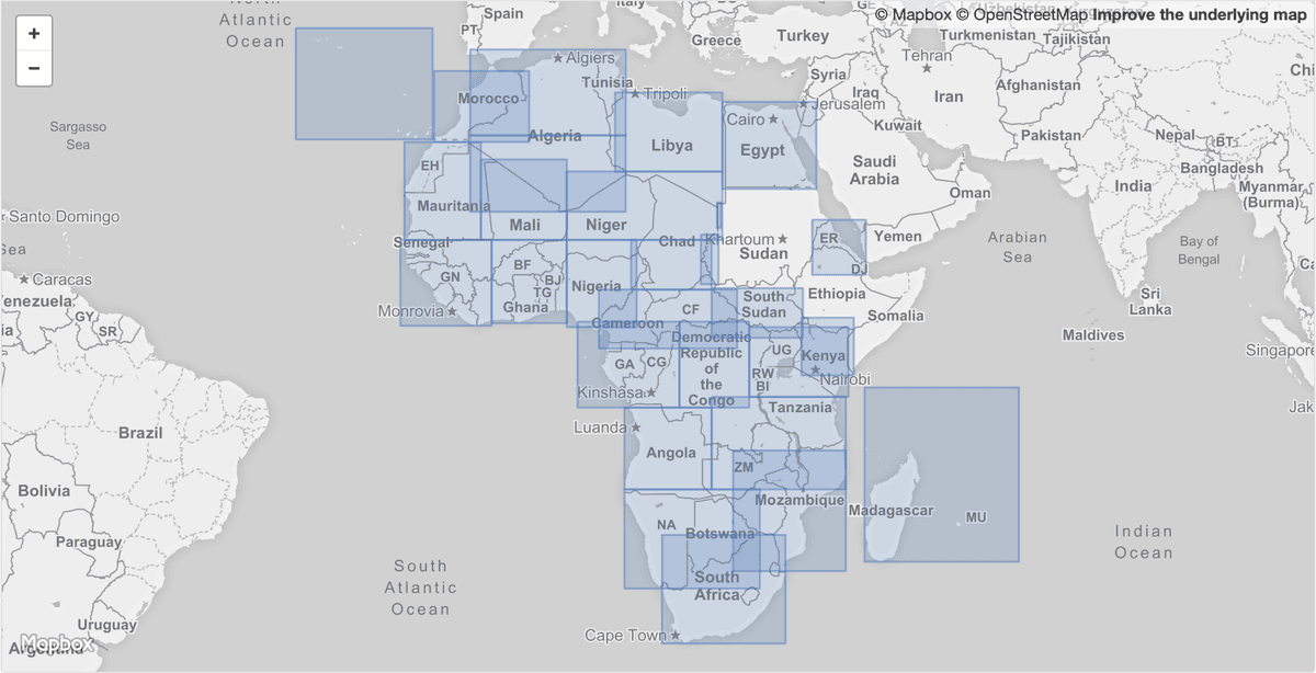 High-resolution population density maps COGs from Facebook AI (link)