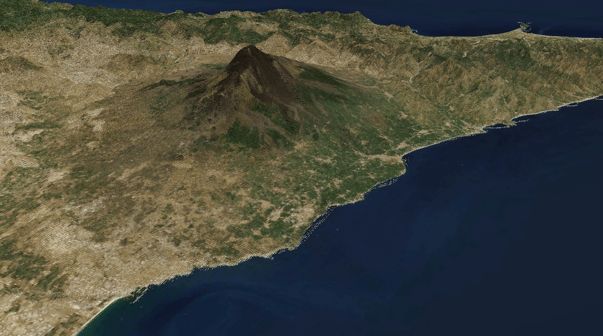 Mount Etna volcano, Italy.