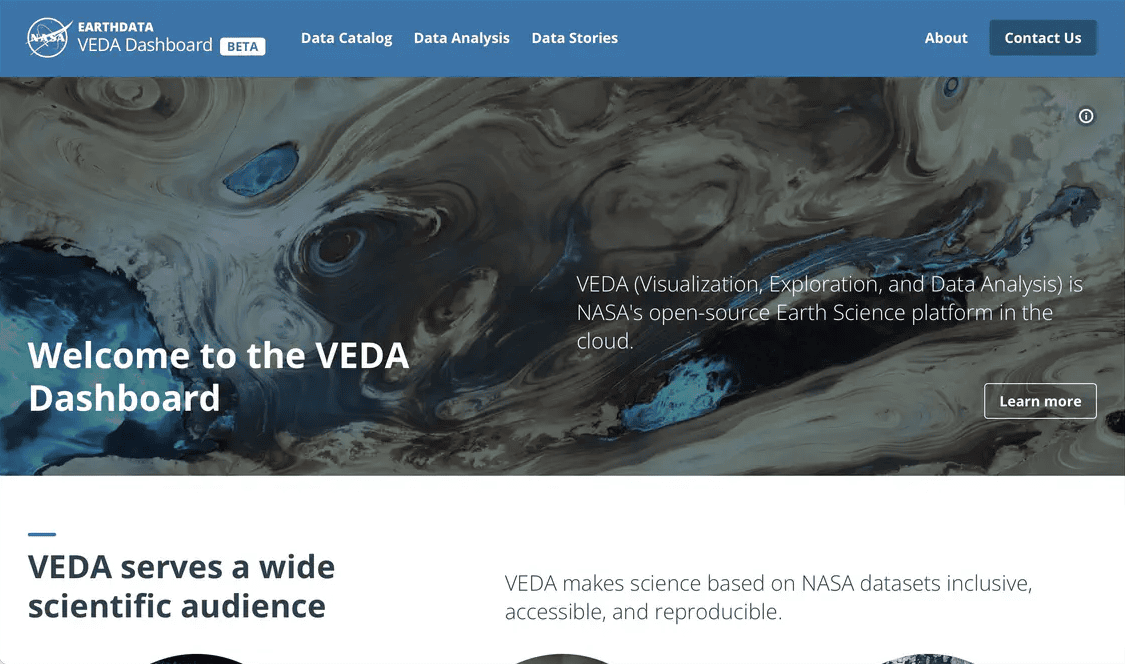 NASA VEDA Dashboard